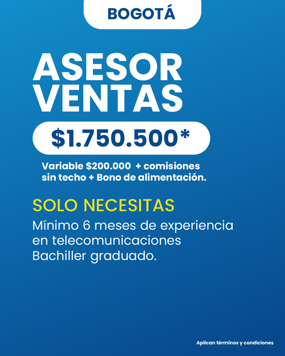 Asesor Ventas Bogotá